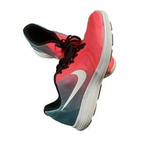 Nike Revolution 3 Girls Size 7Y Pink Blue‎ Athletic Shoes Sneakers 819416-404